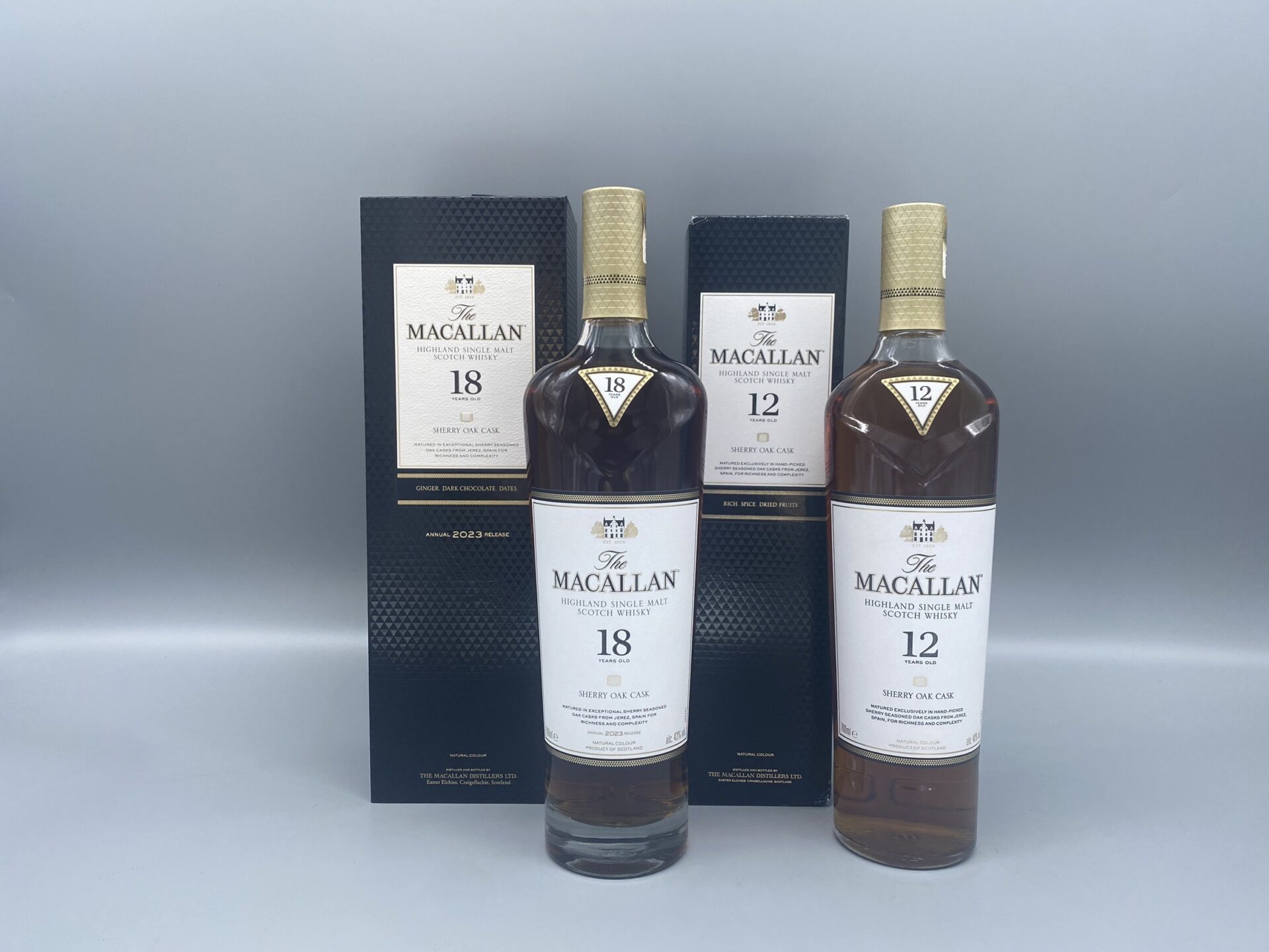 サントリーウイスキー 2本セット ザ マッカラン12年・ザ マッカラン18