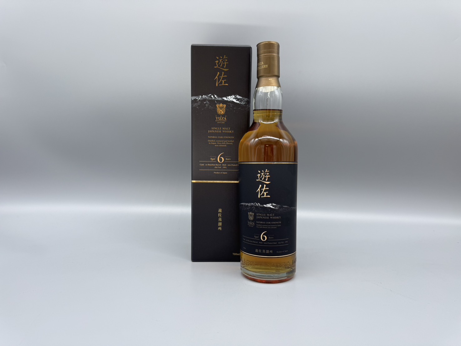 遊佐蒸留所 YUZA シングルモルト ジャパニーズウイスキー 6年 700ml 59%