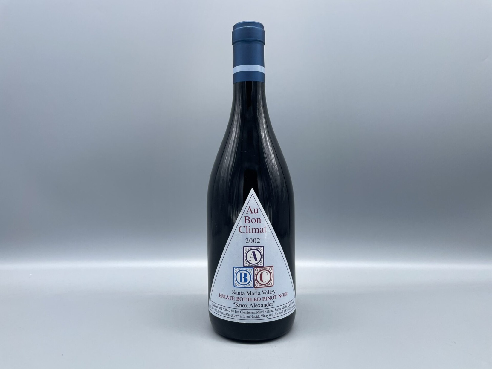 【裏ラベル不良】赤ワイン　アメリカ　オー・ボン・クリマ ピノノワール ノックス・アレキサンダー サンタマリアヴァレー　2002　750ml